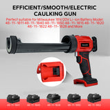 Cordless Caulking for Milwaukee 18V Battery 4 Adjustable Speed with LED Light Upgraded Electric Silicone Gun (No Battery)