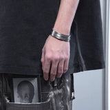 Industrial Feeling Bracelet With Steel Stamping Function