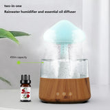 Mushroom Air Humidifier Colorful Night Lights Electric Aroma Diffuser Rain Cloud Smell Distributor Relax Water Drops Sounds