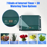 Solar Drip Kit - 7 Timing, 30 Modes, 32.8FT Automatic Watering Irrigation System Set for Garden