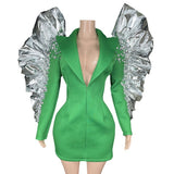 Hot selling sexy and fashionable suit style ultra short skirt, dress, performance, evening party host costume