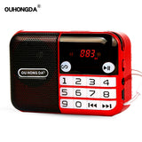 Fm Mini Portable TF Digital Display Radio Lithium Battery Charging Small Radio USB Interface