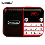 Fm Mini Portable TF Digital Display Radio Lithium Battery Charging Small Radio USB Interface