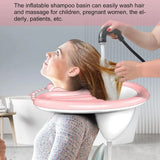 Portable Iatable Shampoo Basin Durable Drain Tube Air Pump Washing Sink Foldable Detachable Hair Wash Tub Bedridden