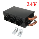 12V/24V 3 Hole Heating Fan 24W Truck Car Low Noise Winter Warm Dryer Glass Defroster Window Heater Interior Accessories