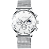 Men's Fashion Imitation Three-eye Waterproof Quartz Watch