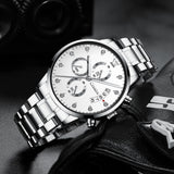 Men's Waterproof Luminous Multi-functional Diamond Quartz Watch