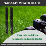 942-0741A Lawn Mulching Blade Replace 742-0741 for Troy Bilt TB280ES Craftsman 247 Series Push Mower - 21Inch Deck