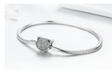 European and American popular personality set with inlaid cat S925 sterling silver bracelet DIY beaded bracelet