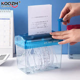 Mini Manual Paper Shredder A6 Office Document Destroyer Receipts Tickets Thick Cardstock Cutting hine 18x15x10.5cm