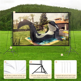 Projector Stand 100/120in Portable Projection 16:9 4K HD Rear Front Projections Movies Screen with Carry Bag