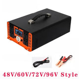 5000W Pure Sine Wave Inverter -- 12V/24V/48V/60V/72V Converter for Home, RV and Off-Grid Solar Systems + 2 AC Outlet & LED Light