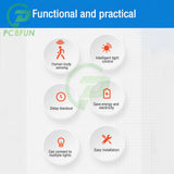 Automatic Human Body Infrared IR LED Bulb E27 Base Lamp Motion Sensor Light Socket Adapter Holder AC110-240V