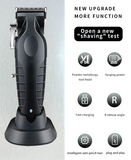Kemei electric push shear KM-2296 cross-border electric push with base USB oil head carving push shear salon hair clipper