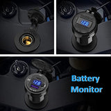 Waterproof Hella Din Plug to ON-Off Switch 30W USB C PD3.0 QC3.0 Quick Charge Voltmeter Ducati Triumph Motorcycle