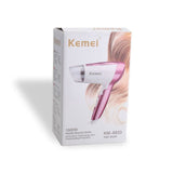 Kemei hair dryer KM-6833 foldable hair dryer for student and travel