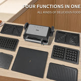 Household Multipurpose Waffle Maker, Sand hine, BBQ Barbecue Non-stick Baking Tray, 1200W High Power,Dropship, 4 in 1