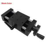50mm 100mm 150mm Aluminum Alloy Manual Sliding Table Cross Roller Rail Stage 80*80mm ear Guide Platform