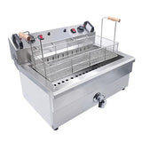 Electric 220V Deep Fryer For Chips Chicken Large Capacity 20L 30L Frying hine with Oil Drain Faucet 6000W