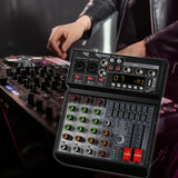 4 Channels Audio Mixer Karaoke Music AUX Real Time Recording USB Digital Processor Stable Transmission Adapter Hot Sale