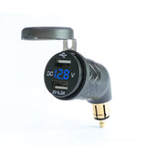 Aluminum Alloy European 5V 4.2A USB Charger DIN Socket Voltmeter for Triumph Tiger Explorer Ducati Motorcycle