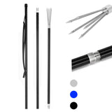 Aluminum Alloy Gaff 3-Section oon Tip with Barbs Diving Spear S Head Fishing Tools