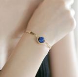 Neptune Natural Kyanite Crystal Geometric Bracelet