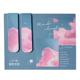 Series Double-sided Magnet Bookmark Romantic Cloud Sky Landscape Magnetic Bookmar Book Lovers for Reading
