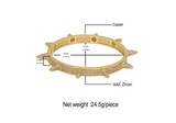 Luxury Iced Out Bling Cubic Zircon Hip Hop Rose Gold Silver Rivet Bracelets Spike Bangles Gifts for Men Women
