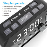 Clock control DAB digital radio, large LED display