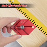 CNC-hined Metal Woodworking Ruler Trim Carpentry Tools Finishing Work for Measuring Marking Short Offsets