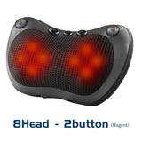 3 Speed Head Massager Car Home Cervical Shiatsu Neck Back Waist Body Electric Multifunctional Massage Pillow Cushion