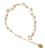 Women's natural freshwater pearl double bracel