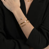 Zircon gold bracelet female