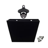 Wall Mounted Beer Bottle Opener With Cap Catcher Container Box Storage Holder Collect Bucket Set Kitchen Tool