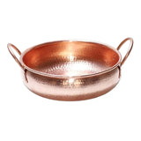 Hammered Copper Serving Bowl/Hot Pan - No Lid, Decorative Cooking Pot