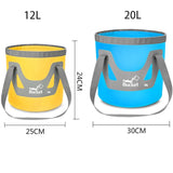 12L/20L Thicken Portable Multifunctional Folding Bucket Outdoor Backpack Camping bucket Hiking Trip Fishing Wash Cleaning Tool