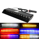 12LED Emergency LED Strobe Light Police for Car Truck Red Blue Amber White LED Flasher Beacon Warning Lamp Car Light Assembly