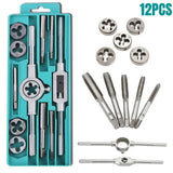12PCS Tippen Und Sterben Set Metric Wrench Cut M3-M12 Hand Threading Werkzeug Hartmetall Tap Sterben Schraube Gewinde Herstel