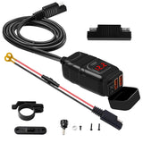 12V Fast Charging Motorcycle USB Chargers 3.0 Power Adapter Digital Bike Moto Motor Motorbike Accessories Electronics Universal