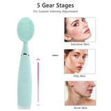 Waterproof Silicone Cleansing Tool Portable Electric Handheld Facial Cleaning Brush Mini Pore Cleaner