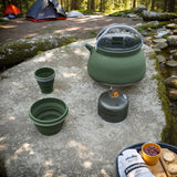 Silicone Folding Kettle Teapot Portable Coffee Tea Cooker Collapsible Mini Boig Water Pot with Handle Camping Supplie