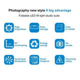 PULUZ 80cm Folding Portable 80W 8500LM White Light Mini Photo Lighting Studio Shooting Tent Box Kit Equipment
