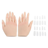 1 Pair Nail Practice Hand Flexible Fingers Versatile Nail Practice Fake Hand Model with Nail Tip for Beginners for Nail Salon