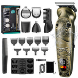 2024 New Resuxi 706 IPX6 Waterproof Trimmer Set Men Rechargeable Cordless 6 in 1 Beard Grooming Hair Clipper