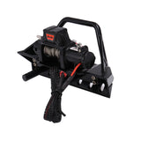 Front Bumper With LED Light & Winch For Axial SCX10 II III Traxxas TRX-4 TRX4 1/10 RC Crawler Car Upgrade Parts