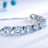 Topaz aquamarine bracelet