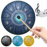 8 Inch 11 Notes Hand Pan Drum in F Key - Percussion Instrument for Entertainment, Meditation, Yoga, Zen Gifts