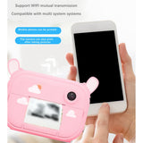 Instant Print Kids Camera 1080P Rechargeable Kids Camera Selfie Video Child Camera For 6-12 Years Old Girls Boys Birthday Gift