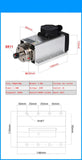 800W 1.5W 2.2KW 3.5KW 4.5KW 6KW CNC Spindle Motor 220V 380V Air Cooled Milg hine Z Axis Shaft ER20 ER25 ER32 Collet Chuck